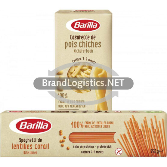 Barilla Spaghetti Rote Linsen 250 g und Barilla Casarecce Kichererbsen 250 g