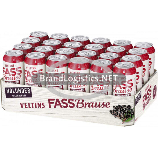 VELTINS Fassbrause Holunder 24x0,5 l
