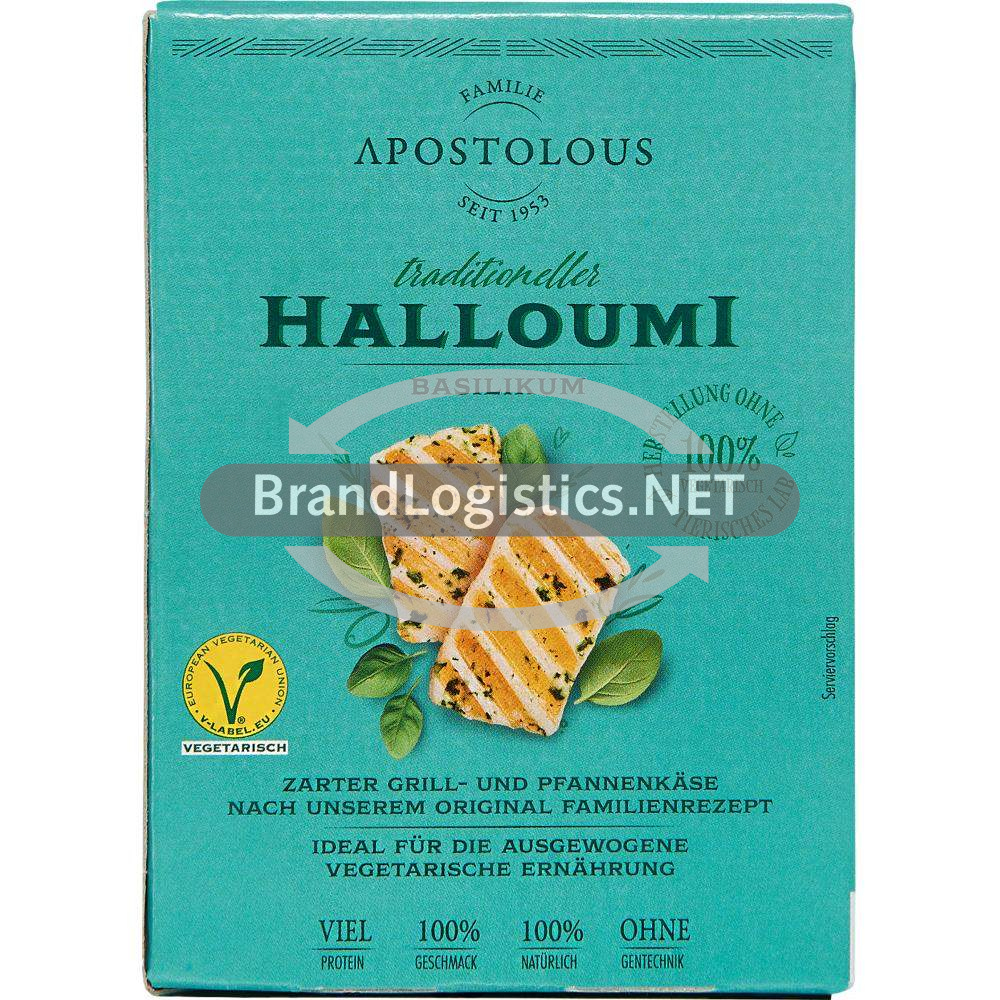 Apostels Halloumi Basilikum 200 g