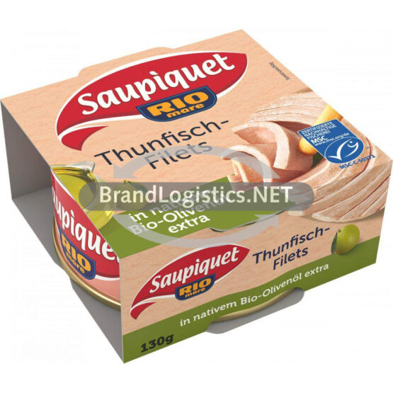 Saupiquet Rio Mare Thunfisch-Filets in Bio-Olivenöl MSC 130 g