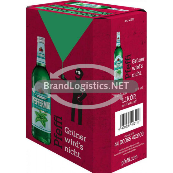 Nordbrand Pfefferminz Likör 18 % vol. 6x0,7 l