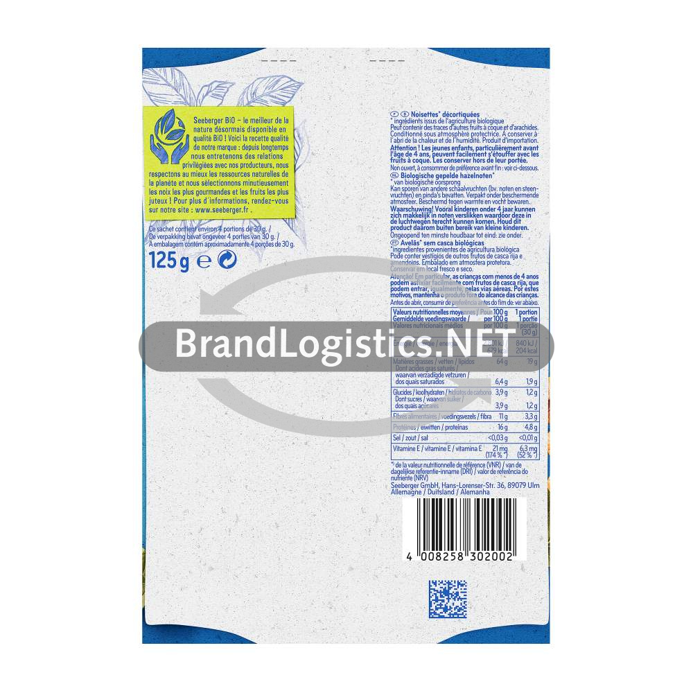 Seeberger Bio Noisettes décortiquées 125 g