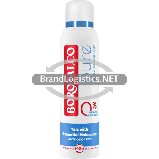 Borotalco Deo Spray Pure - 0% Alkohol & Aluminium - Natural Freshness Duft 150 ml