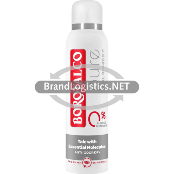 Borotalco Deo Spray Pure - 0% Alkohol & Aluminium - Clean Freshness Duft 150 ml